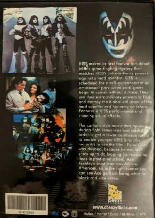Kiss Meets The Phantom Of The Park DVD Cheesy Release Rare 2