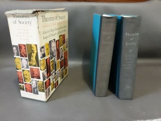 Vintage Book 2 Volume Set The Theories Of Society Printed 1962 Rare Find