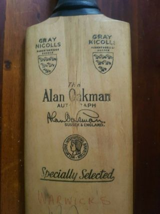 1940 ' S SIGNED CRICKET BAT VERY RARE,  WORCESTER,  YORKSHIRE,  SUSSEX ECT 5