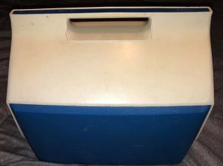 Rare Vintage Blue Igloo PlayMate Cooler Push Button Handle 3