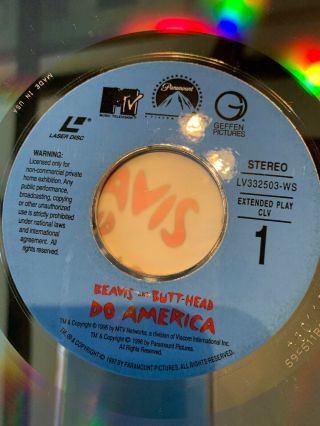 Beavis And Butt - Head - Do America RARE (LaserDisc Movie 1997 Widescreen US Print 5