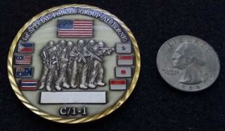 Rare 1st Special Forces Group Airborne Afg C/1 - 1 3rd Usasoc Socom Challenge Coin