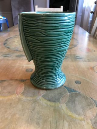 Rare Green McCoy Pottery Vase 8 1/4” USA Collectible Home Decor 2