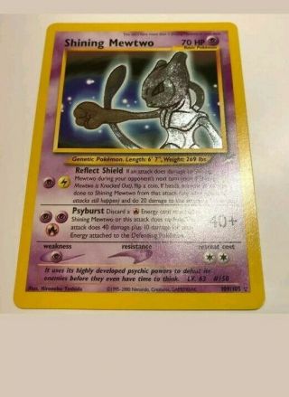 Shining Mewtwo 109/105 Holo Rare Neo Destiny Pokemon Card Nm/lp