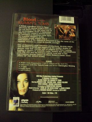 BLOOD FROM THE MUMMY ' S TOMB - RARE HAMMER ANCHOR BAY 2 DVD - VALERIE LEON - LTD 2