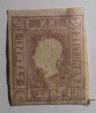 Italian States Lombardy Venetia Rare 1859 Mng (€10000 With Gum).  Thin