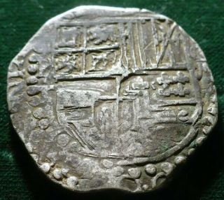 Rare Moneda Colonial – Bolivia - Peru Potosi Large Cob Of 8 Reales Mark P T