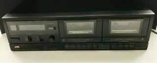 Vintage - Rare Jvc Td - W106 Stereo Double Dubbing Cassette Tape Dual Deck Prepaid