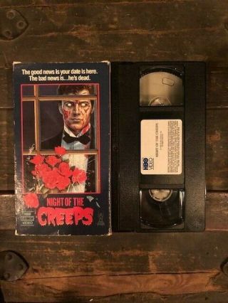 Night Of The Creeps Vhs Hbo/cannon Vhs Rare Horror Tape Cult Classic