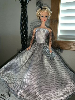 Vintage Barbie Clone Fab - Lu Premier Rare Satin And Tulle Evening Gown