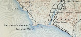 1902 Capistrano California Laguna Niguel San Clemente Rare Antique Usgs Topo Map