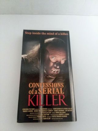 Confessions Of A Serial Killer Vhs,  Rare Horror