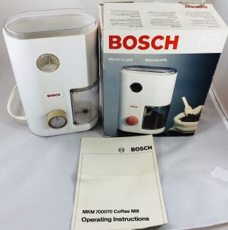 Rare Vtg Bosch Unique Design Mkm7000 Burr Coffee Grinder Hopper Germany