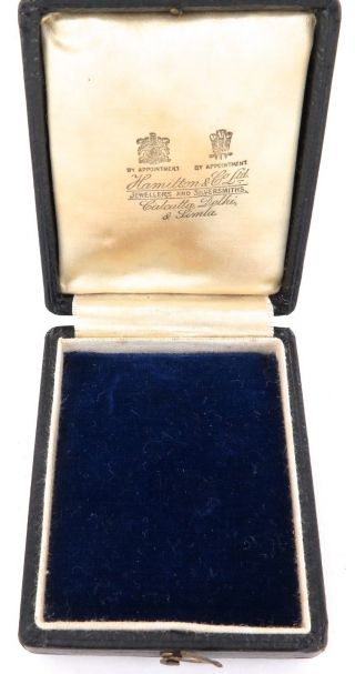 . Rare Early 1900s “hamilton & Co Ltd,  Jewellers,  Calcutta & Delhi” Jewellery Box