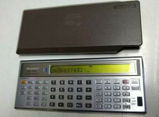 1970s Sharp El - 5100 Scientific Calculator In Hard Brown Case " Rare "