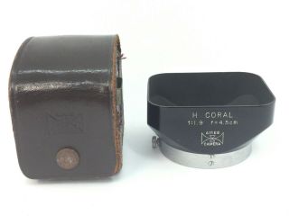 【rare N Mint】 Aires H Coral 4.  5cm F1.  9 Camera Lensclamp On Hood W/case Japan
