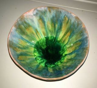 Rare Ted Degrazia Studio Pottery Ceramic Bowl - - Incredible Interior Glaze
