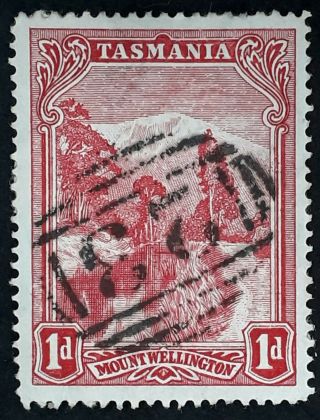 Rare Undated Tasmania Australia 1d Red Pictorial Stamp Num Cds 23 - Cressy