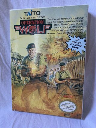 Operation Wolf (nintendo Nes,  1989) Video Game Complete Cib Rare