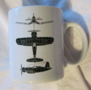 F4u Corsair Coffee Mug Chance Vought Aircraft - Hawker Aerospace 1990 Rare