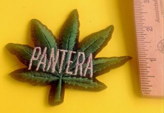 Patch Pantera " Weed Leaf " Vintage Rare 1993 Cannabis Pot Marijuana