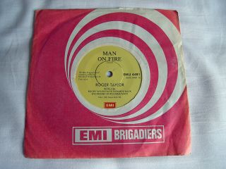 Roger Taylor (queen) - Man On Fire - Rare South African 7 " Vinyl Emij 4481 Vg