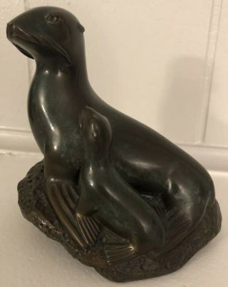 Rare Vtg Phil Vanderlei Signed Limited Ed.  100/1000 Seal,  Pup Bronze Sculpture