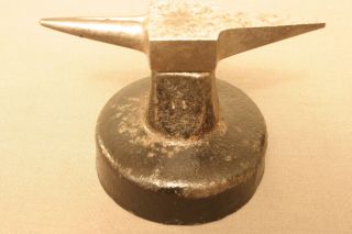 Rare Vintage Watchmakers / Jewelers Dual Horn Anvil On Cast Iron Base,