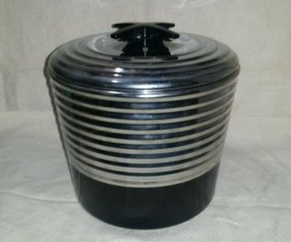 Rare Vintage,  Thermos,  Chrome,  Art Deco Ice Bucket With Lid,  Mercury Glass