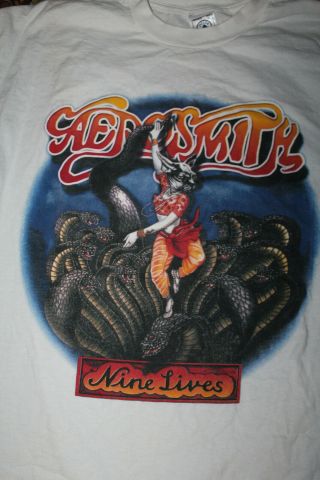 1997 Aerosmith Tour Shirt Nine Lives Xl Concert Rare