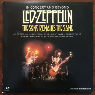 Led Zeppelin Song Remains The Same 2x Laserdisc Rare 1998
