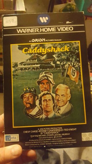 Caddyshack Warner Brothers Home Video Big Box Betamax Not Vhs Rare Oop Htf