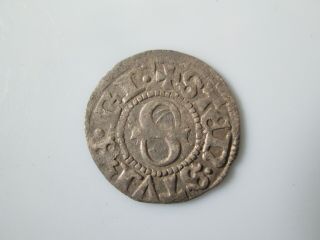 Sweden Medieval Silver Coin,  Sten Sture The Elder 1/2 örtug Hybrid,  L17 Rare