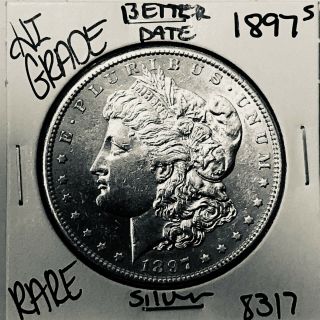 1897 S Morgan Silver Dollar Hi Grade U.  S.  Rare Coin 8317