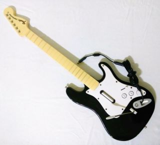 Rock Band Xbox 360 Fender Stratocaster Wired Guitar Controller Very Rare