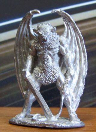 Rare Dungeons & Dragons Vintage Howling Giant Demon,  Whip Metal Miniature D&d