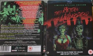 The Return Of The Living Dead Steelbook Limited Special Edition Blu Ray Rare