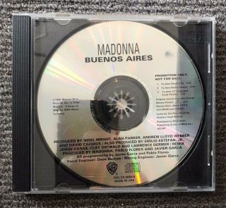 Madonna Buenos Aires 3 Track Promo Cd Single Very Rare