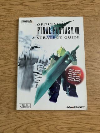 1997 Brady Games Final Fantasy Vii 7 Official Playstation Strategy Guide Rare