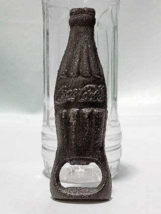 Rare Vintage Coca Cola Coke Old Steel Painted Figural Bottle Shaped Opener