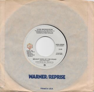 Van Morrison Bright Side Of The Road / Rolling Hills Rare 45 From 1979