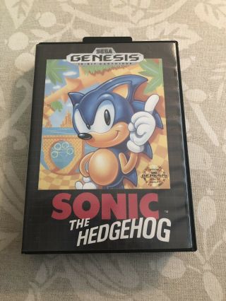 Sonic The Hedgehog Sega Genesis Game Authentic Cib Rare Retail Version