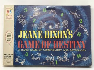 Jeane Dixon’s Game Of Destiny Card Game Of Numerology And Astrology 1968 • Rare