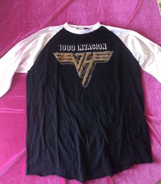 Van Halen,  1980 Invasion,  Vintage Jersey Tshirt Size Xl Rare