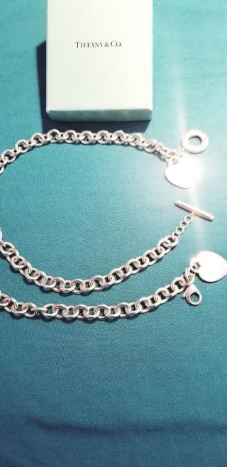 Return To Tiffany Toggle Heart Necklace And Matching Bracelet,  Rarely Worn