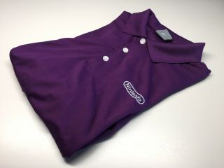 Rare Nintendo Staff Nism Nike Polo Shirt Like Black Or Purple
