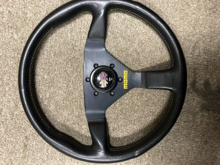 Rare Leather Momo Typ V35 Steering Wheel 350mm From Italy Kba 70068 12 - 1990
