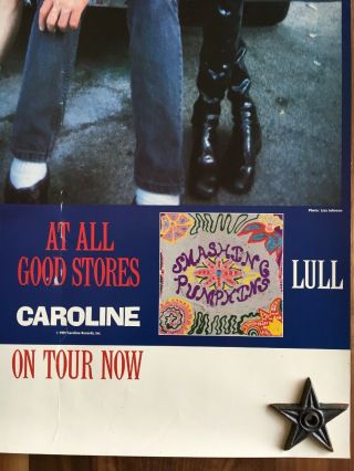 Rare 1991 Smashing Pumpkins Gish,  Lull,  On Tour Caroline Records Promo Poster 5