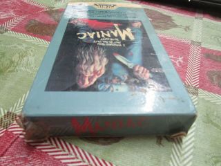 Maniac (VHS,  1981) Rare Horror Gore - Full Flap - Spinell,  Lustig,  Tom Savini 3