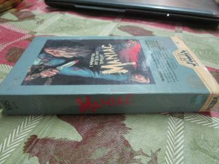 Maniac (VHS,  1981) Rare Horror Gore - Full Flap - Spinell,  Lustig,  Tom Savini 5